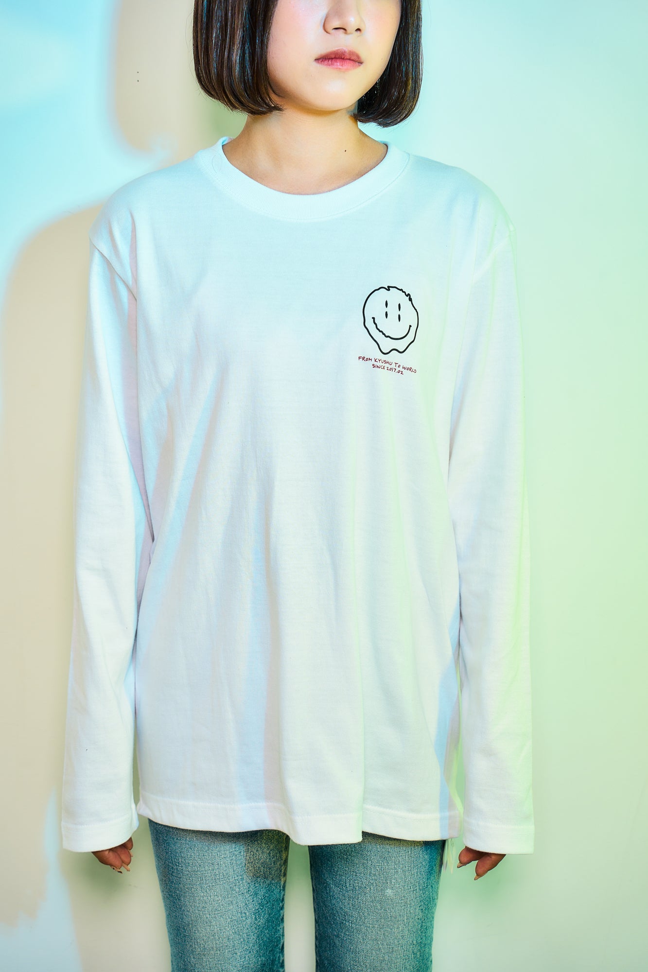SENGOKU SMILE GRAPHIC LONG TEE WHITE