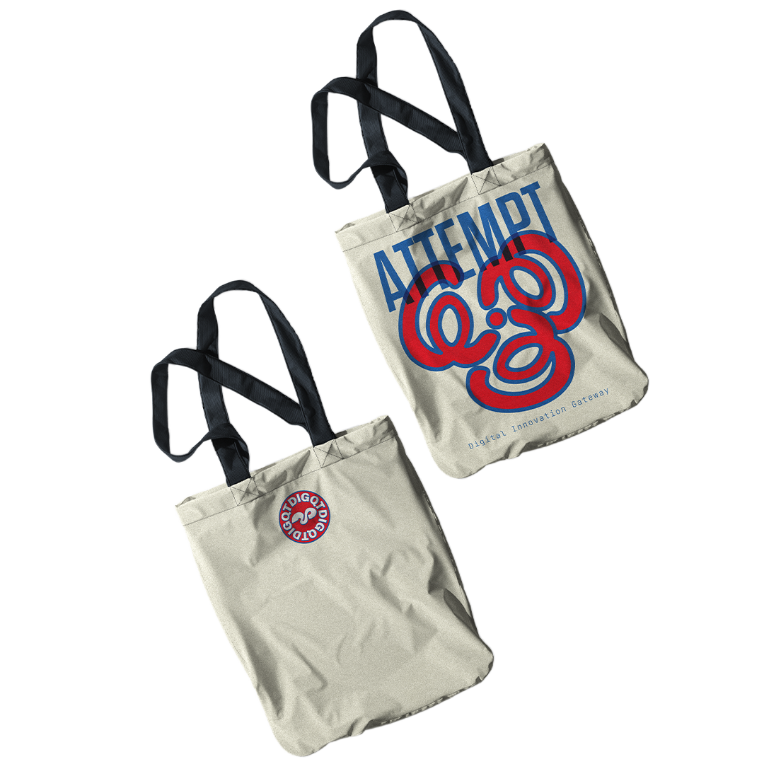 QT DIG ATTEMPT TOTE BAG
