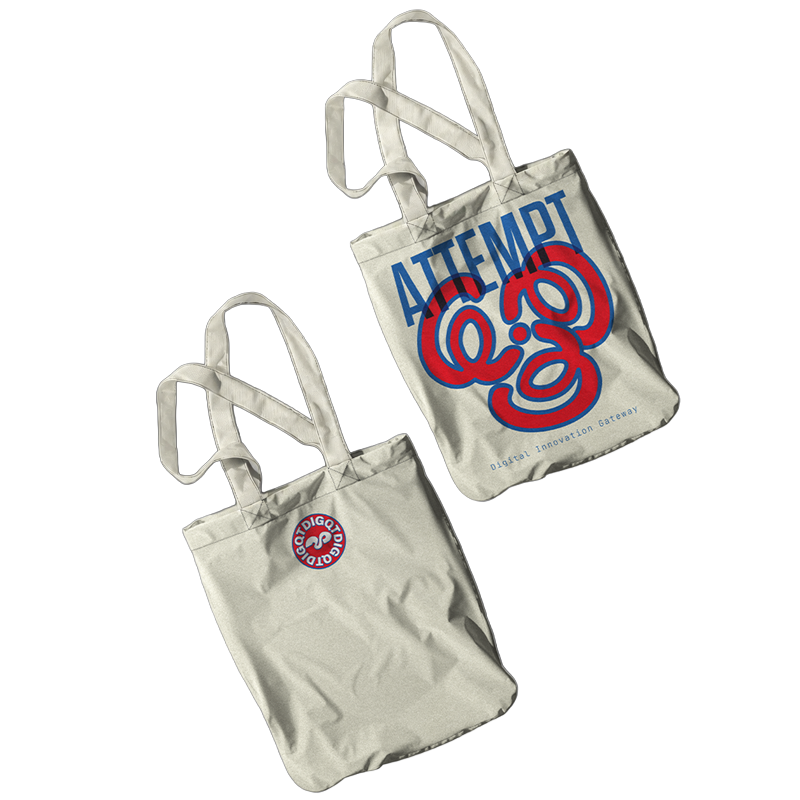 QT DIG ATTEMPT TOTE BAG